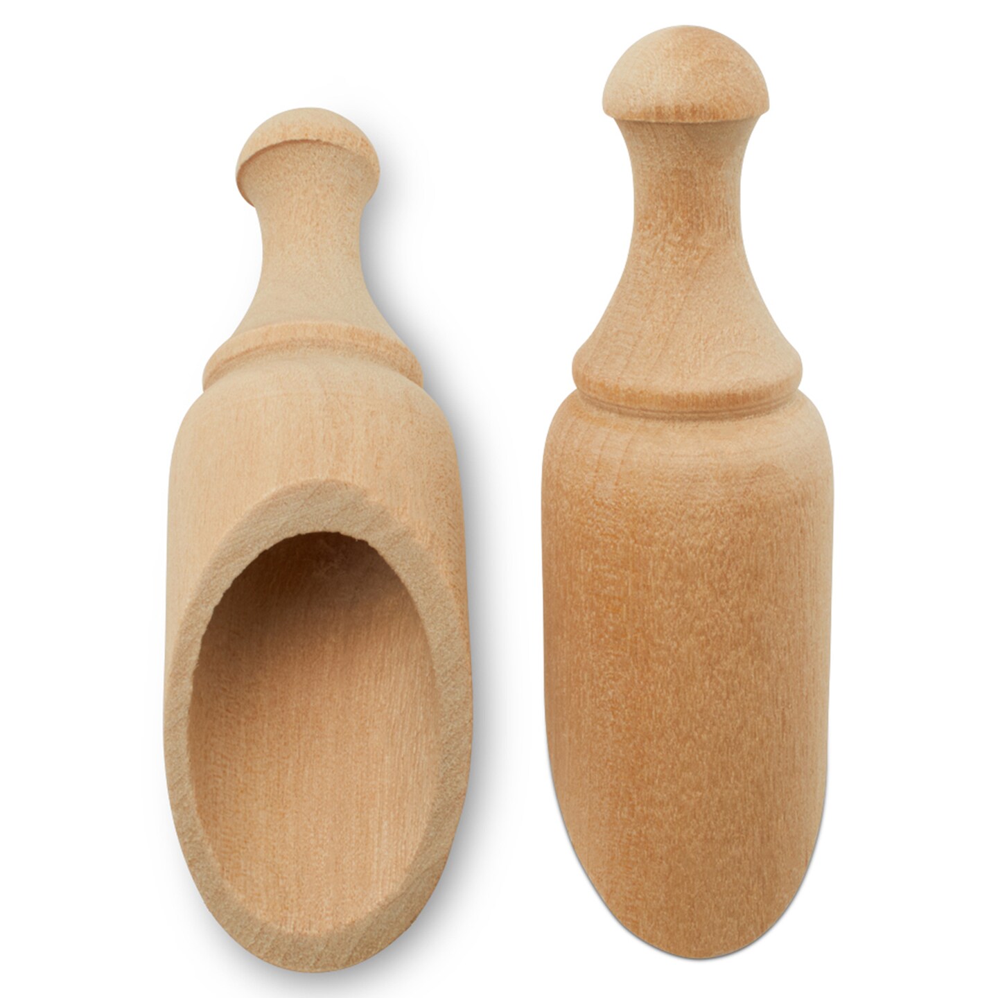 Mini Wooden Scoopers Assorted Sizes, Unfinished, for Bath Salts & Jars | Woodpeckers