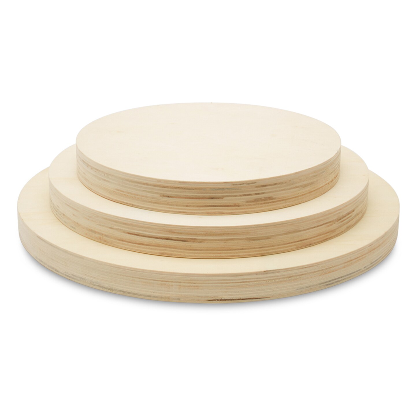 Round Cradled Canvases, Unfinished Set of 3 for Paint Pour/Resin | Woodpeckers