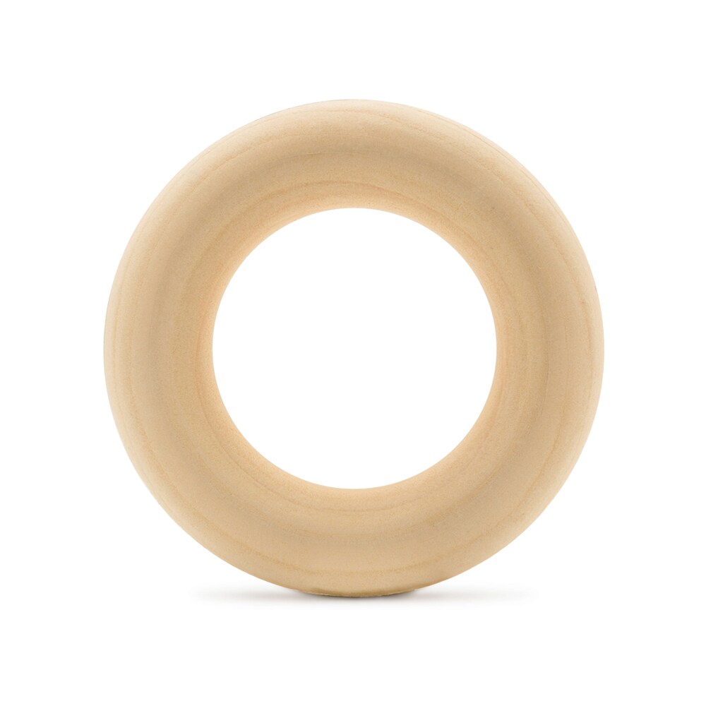 2-1/2 Unfinished Wooden Ring, 1/2 Thick
