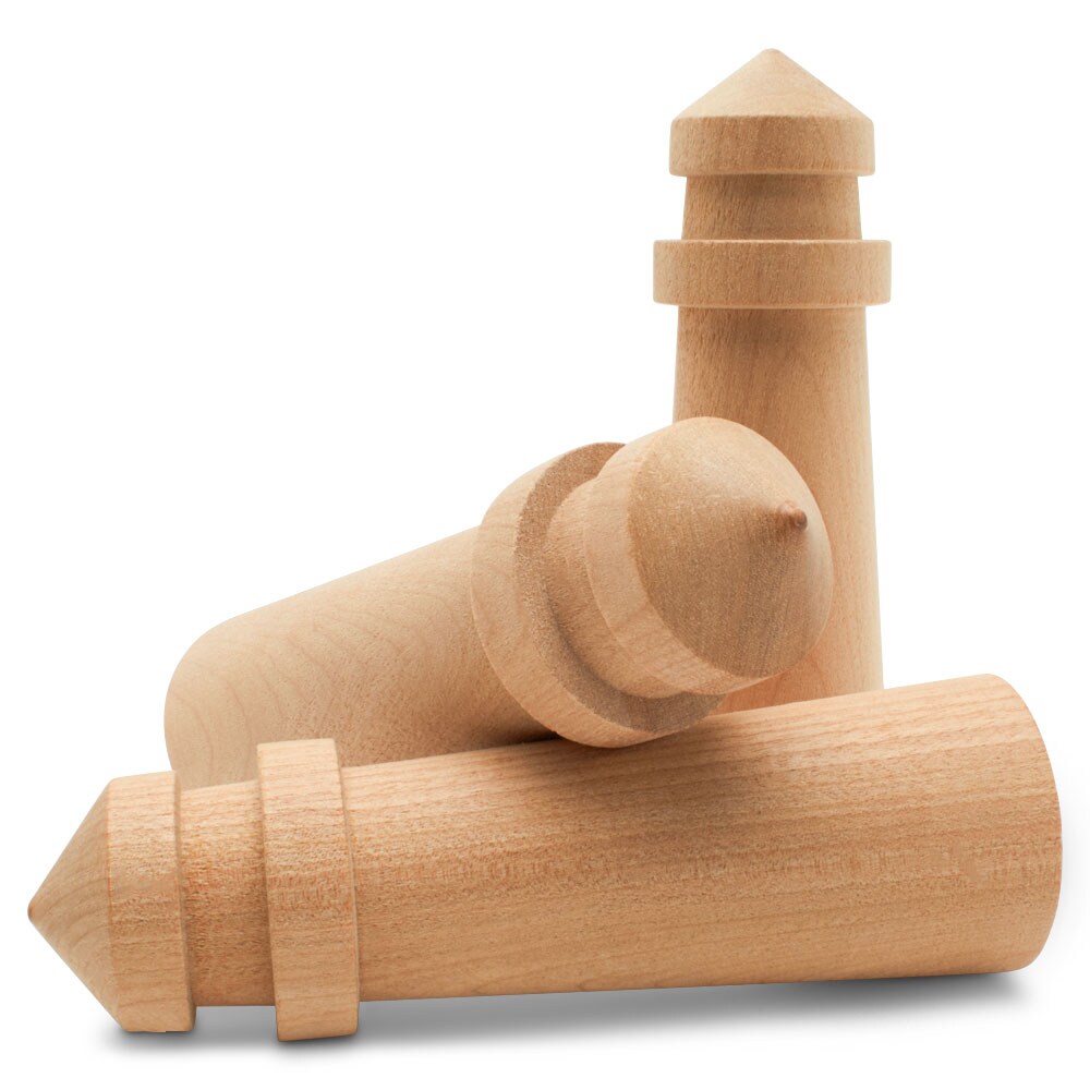Wood Lighthouse Figures for Decor, Lighthouse Ornaments | Woodpeckers