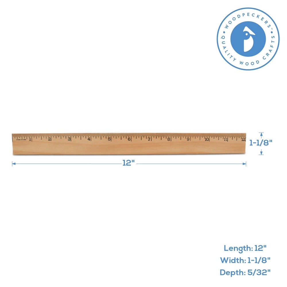 Wooden Rulers , Wood Rulers for School, Crafts and Education | Woodpeckers