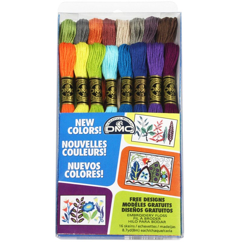 New Floss Colors - DMC Embroidery Floss Pack 8.7 Yards 16/Pkg