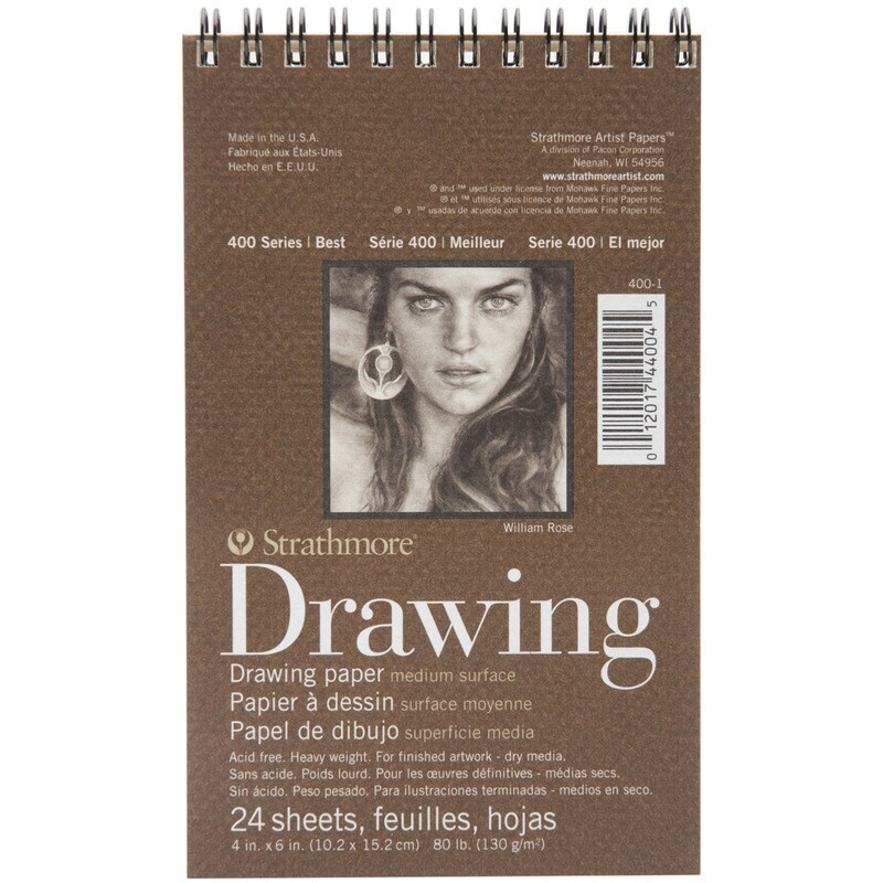 Strathmore Medium Drawing Spiral Paper Pad 4&#x22;X6&#x22;
