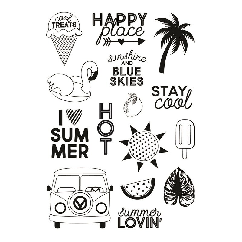 Sunshine &#x26; Blue Skies Stay Cool Stamp - Simple Stories