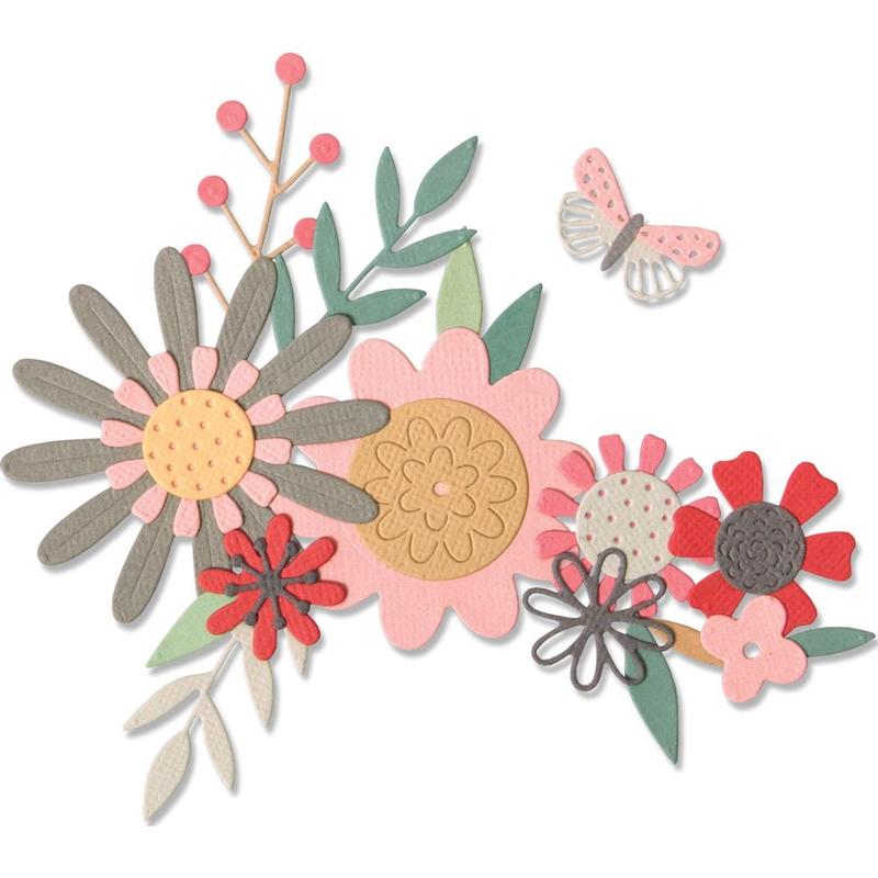 Bold Flora - Sizzix Thinlits Dies By Sophie Guilar 17/Pkg