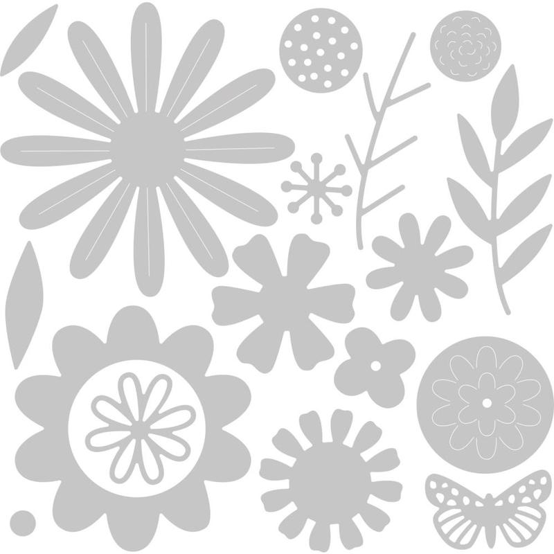 Bold Flora - Sizzix Thinlits Dies By Sophie Guilar 17/Pkg