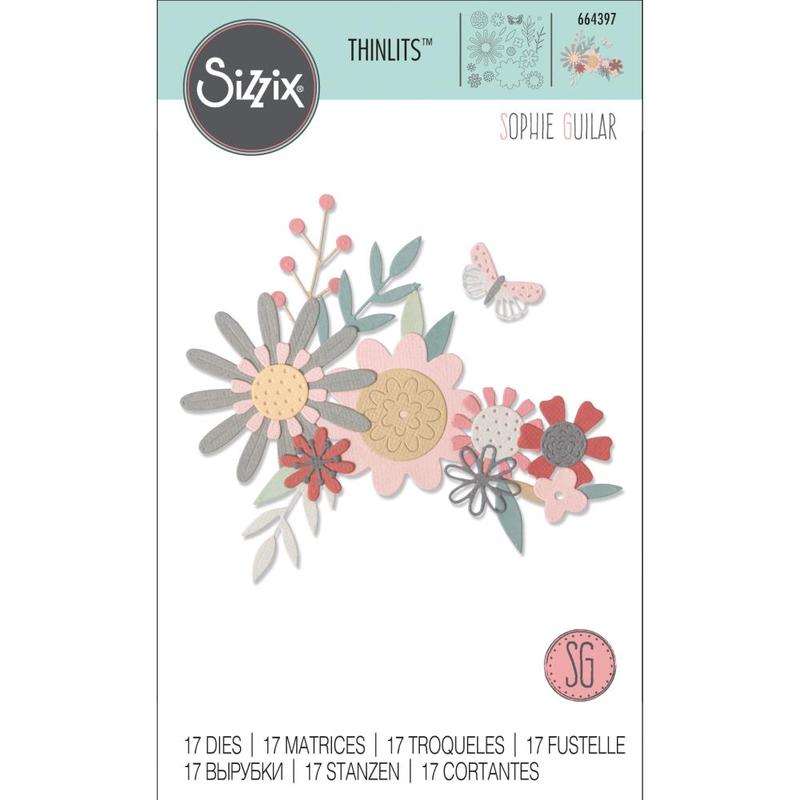 Bold Flora - Sizzix Thinlits Dies By Sophie Guilar 17/Pkg