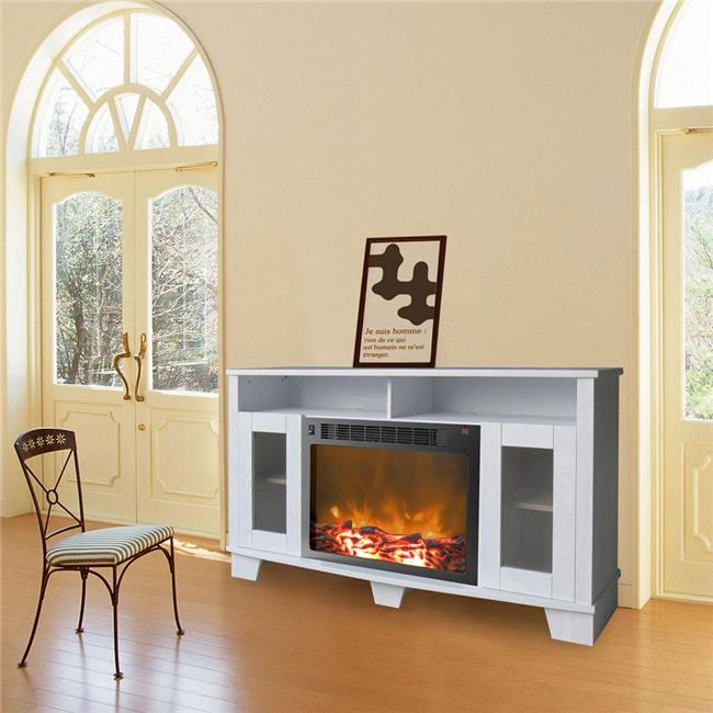 Cambridge CAM60221WHTLG2 61.8 x 14.6 x 22 in. Fireplace Mantel with