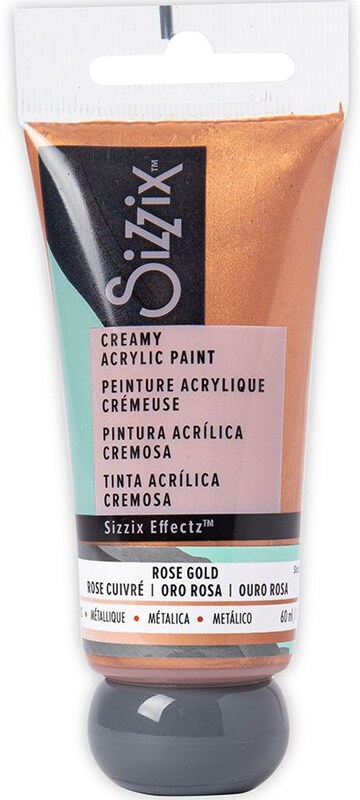 Rose Gold Effectz Creamy Metallic Acrylic Paint - Sizzix