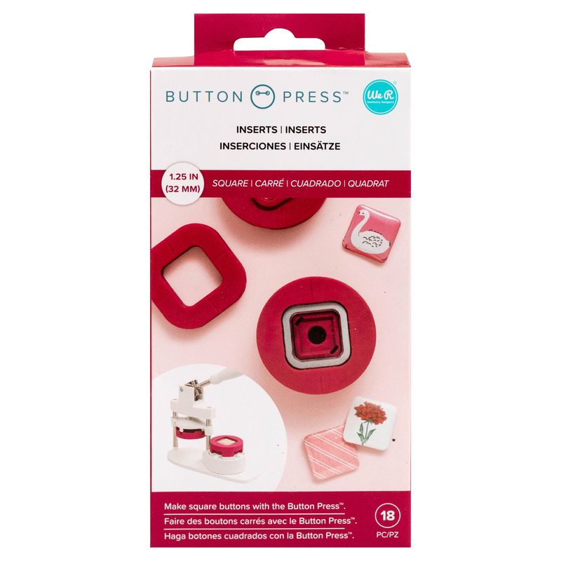 Square Button Insert - Button Press - We R Memory Keepers