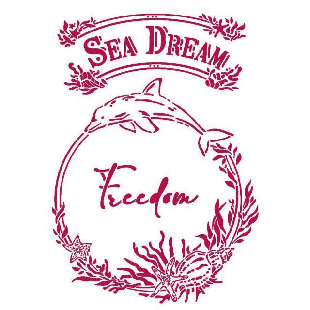 Freedom Stencil - Romantic Sea Dream - Stamperia