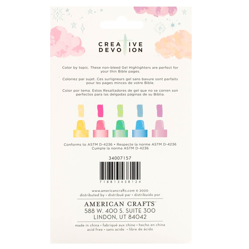 Gel Highlighters - Draw Near - Creative Devotion - American Crafts