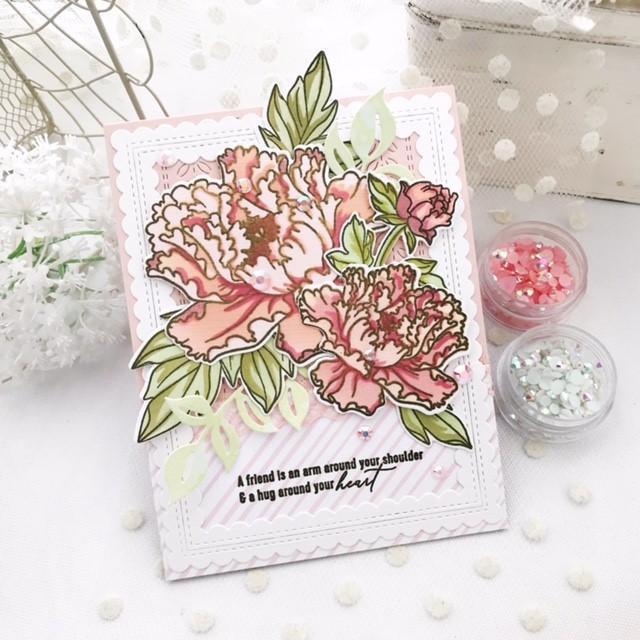 Friendship Blooms Layering Stencils - Pinkfresh Studio