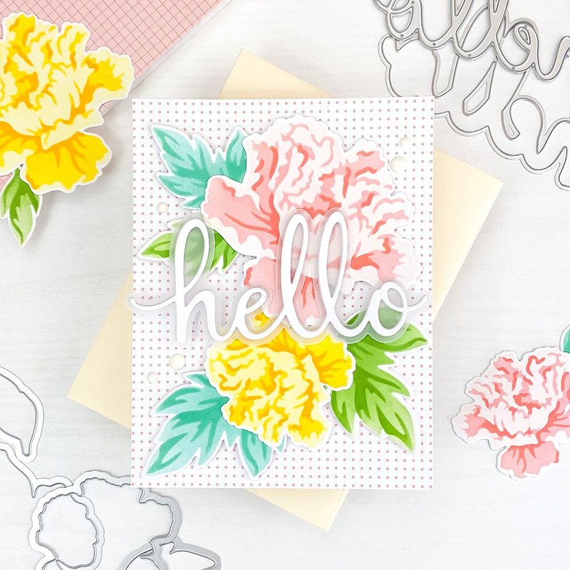 Friendship Blooms Layering Stencils - Pinkfresh Studio