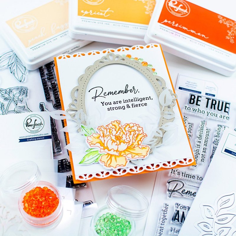 Friendship Blooms Layering Stencils - Pinkfresh Studio