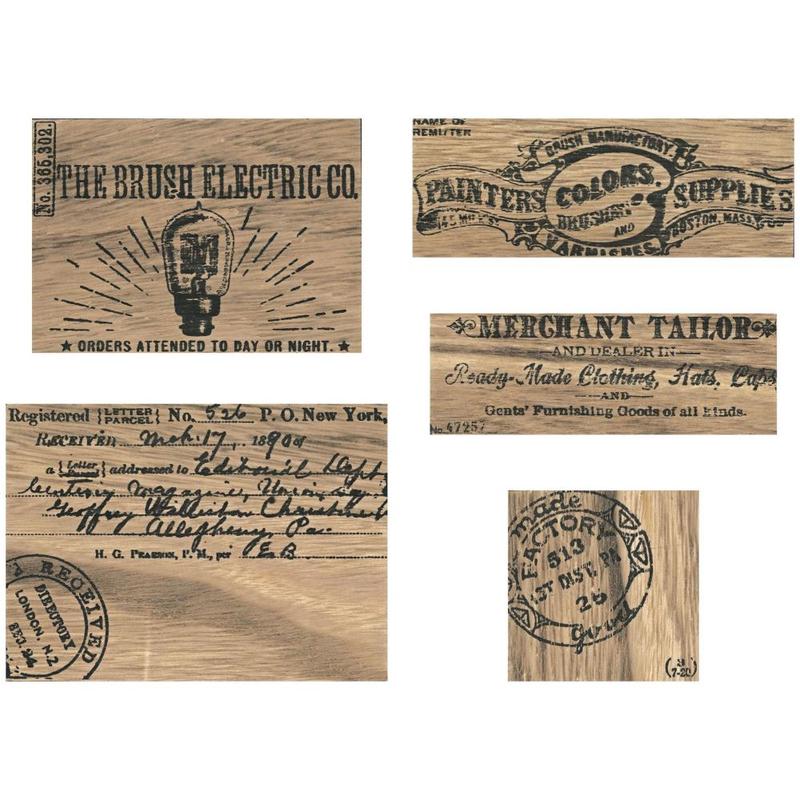 Adverts Idea-Ology Wooden Vignette Panels - Tim Holtz