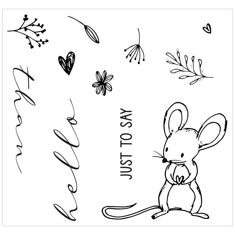 Hello Mouse Framelits Die &#x26; Stamp Set - Sizzix