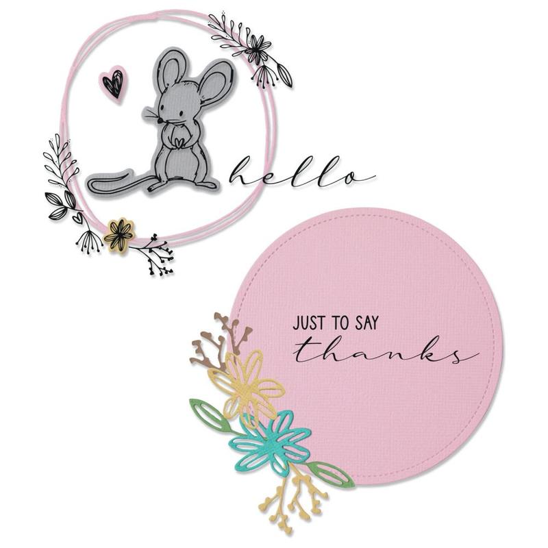 Hello Mouse Framelits Die &#x26; Stamp Set - Sizzix