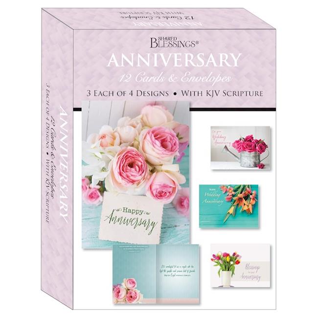 Crown Point Graphics 272434 Shared BlessingsAnniversary Floral Celebration CardBoxed Box of