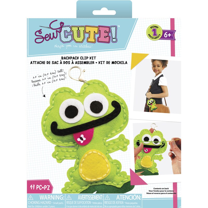 Frog Felt Keychain Kit - Sew Cute - Colorbo&#x308;k