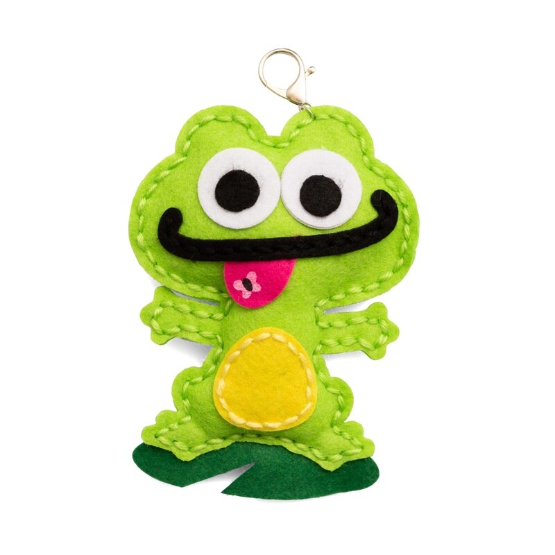 Frog Felt Keychain Kit - Sew Cute - Colorbo&#x308;k