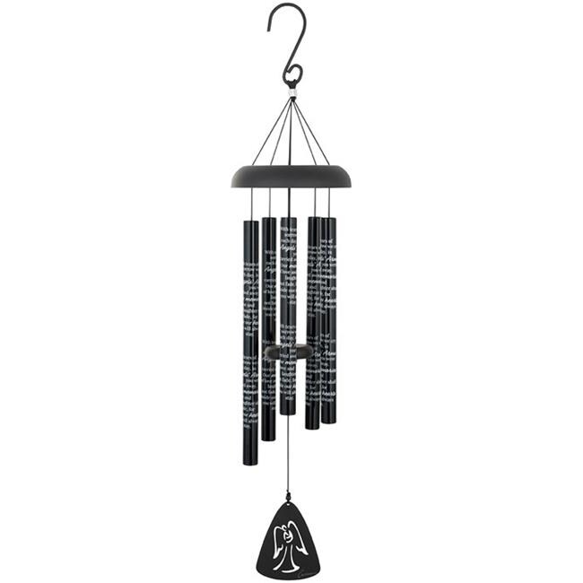 Carson Home Accents 272739 30 in. Black Sonnet-Angels Arms Wind Chime ...