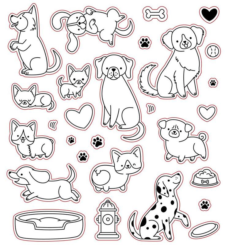 Puppy Dog Tails Honey Cuts - Honey Bee Stamps