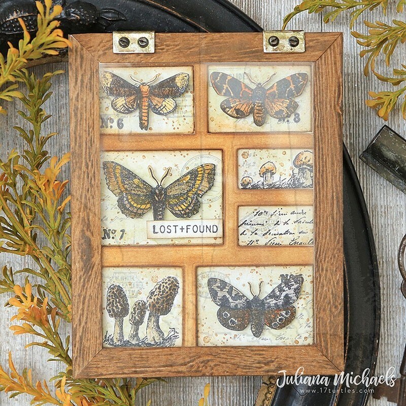 Tim Holtz Cling Stamps Butterfly Melange - Schmetterling Stempel