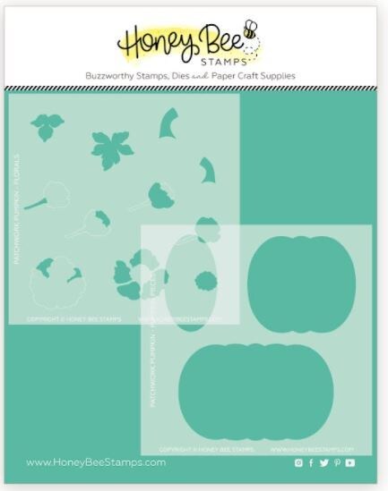 Patchwork Pumpkin 6x6 Stencil Set of 2 - Honey Bee Stamps
