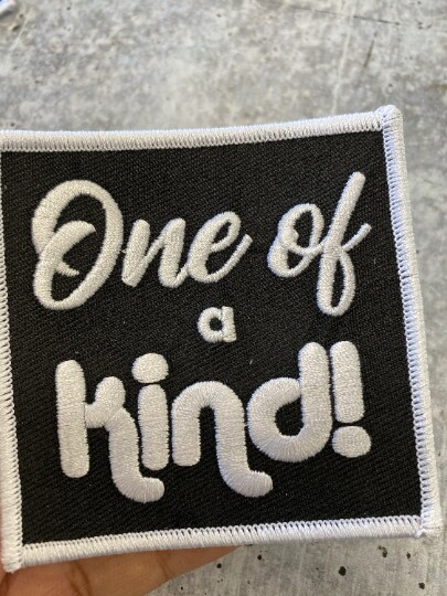One of A Kind, Cool Applique For Clothing, Iron-on Embroidered Patches, 3"x3" inches
