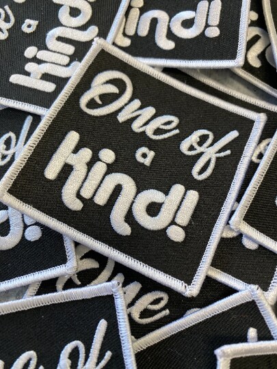 One of A Kind, Cool Applique For Clothing, Iron-on Embroidered Patches, 3"x3" inches