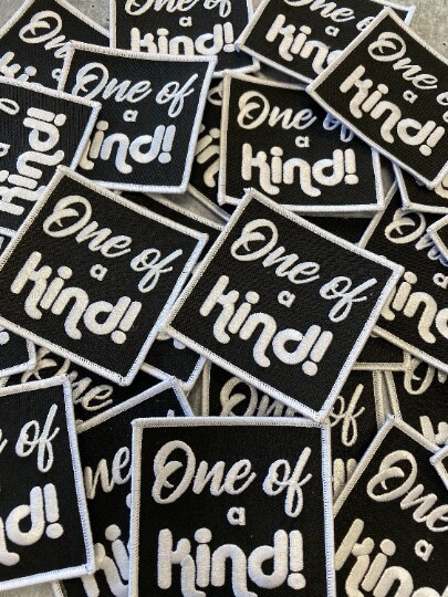 One of A Kind, Cool Applique For Clothing, Iron-on Embroidered Patches, 3"x3" inches