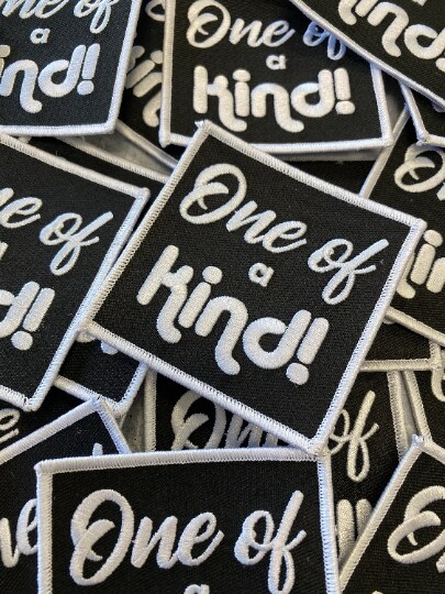 One of A Kind, Cool Applique For Clothing, Iron-on Embroidered Patches, 3"x3" inches