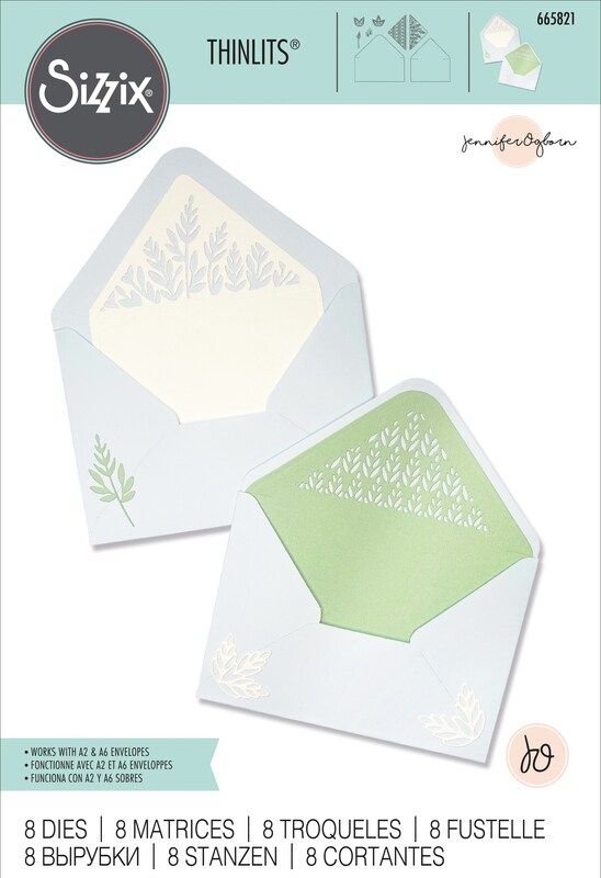 Botanic Envelope Liners Thinlits Dies - Sizzix