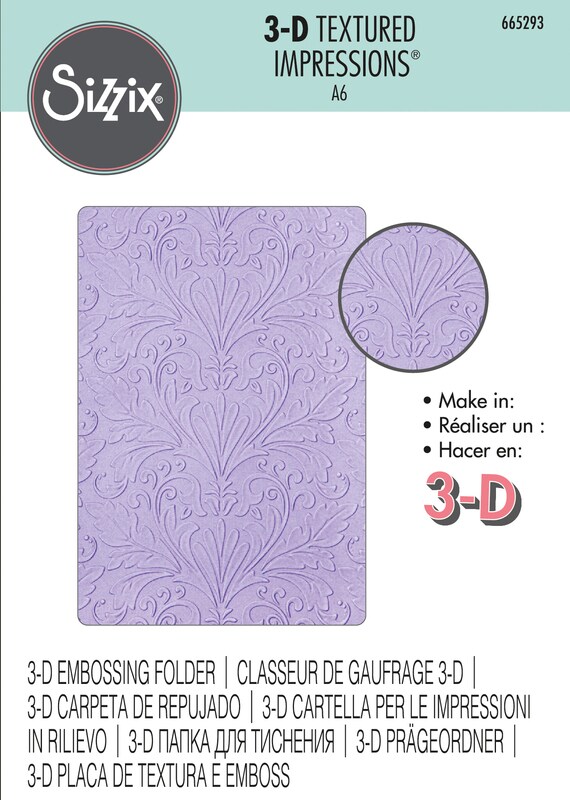 Art Nouveau 3-D Textured Impressions Embossing Folder - Sizzix