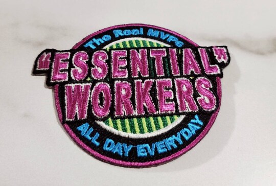 Essential Workers, The Real MVP, Patches for Masks, Iron-on Embroidered, Size 2.75&#x22; inches