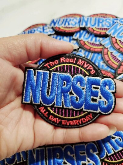"Nurses, The Real MVP" Essential Patch, Patches for Masks, Medical Patch, Size 2.75" inches