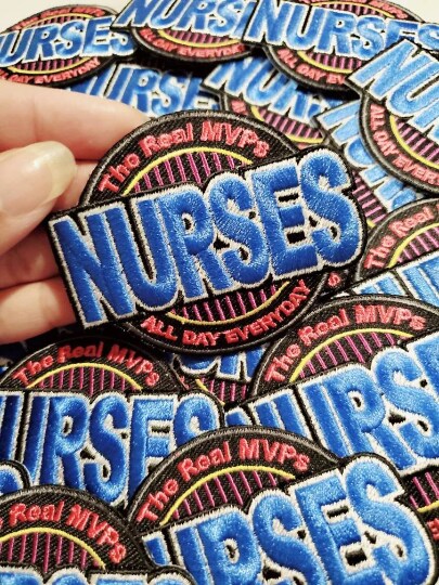 "Nurses, The Real MVP" Essential Patch, Patches for Masks, Medical Patch, Size 2.75" inches