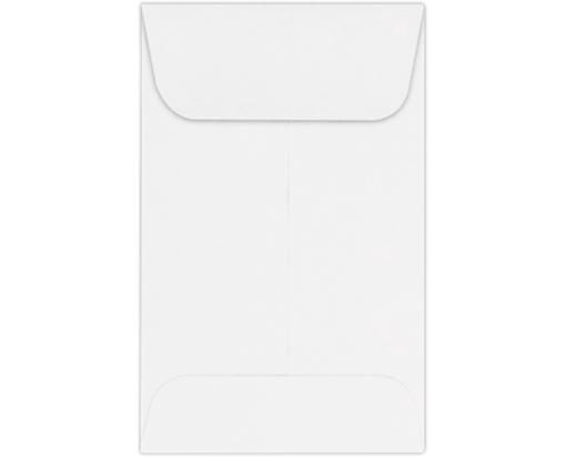LUXPaper #1 Coin Envelopes in 24 lb. Bright White, Envelopes for Coin Collections, Garden Seeds, Stamps, and More, w/ Moistenable Glue, 500 Pack, Envelope Size 2 1/4 x 3 1/2 (White)