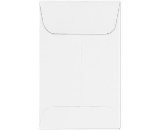 LUXPaper #1 Coin Envelopes in 80 lb. Bright White, Envelopes for Coin Collections, Garden Seeds, Stamps, and More, w/ Moistenable Glue, 250 Pack, Envelope Size 2 1/4 x 3 1/2 (White)