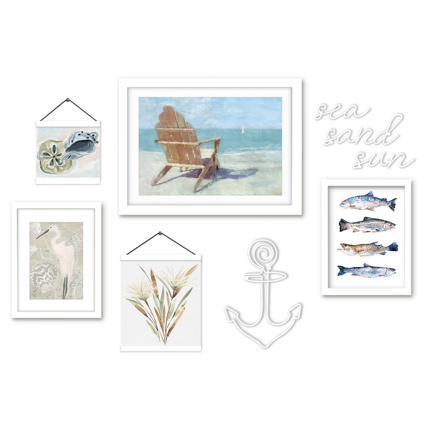 Framed Multimedia Gallery Wall Art Set - Shore of Tranquility | Michaels