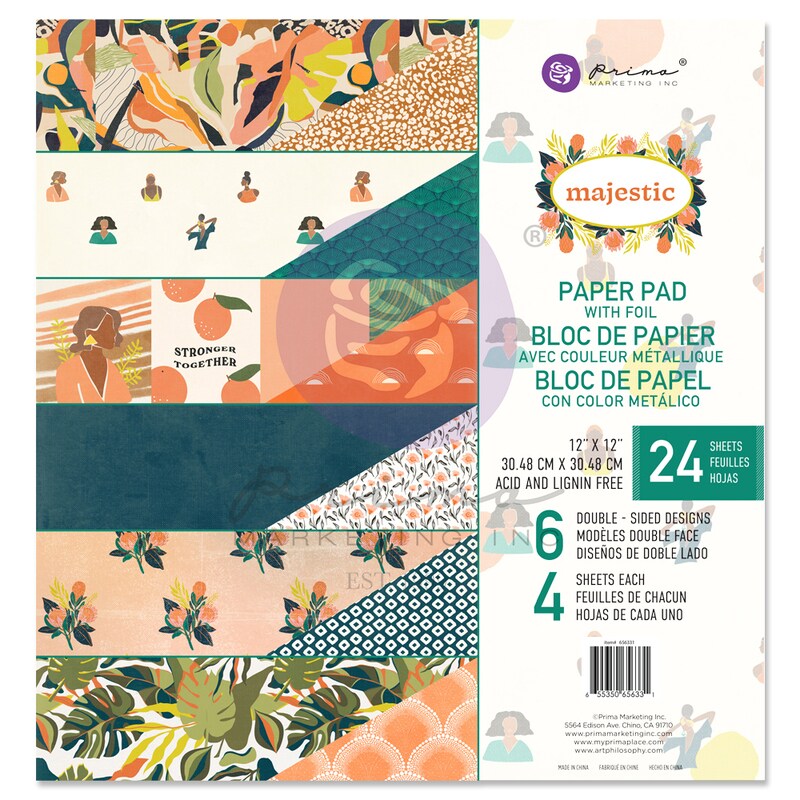 Majestic 12x12 Paper Pad - Prima