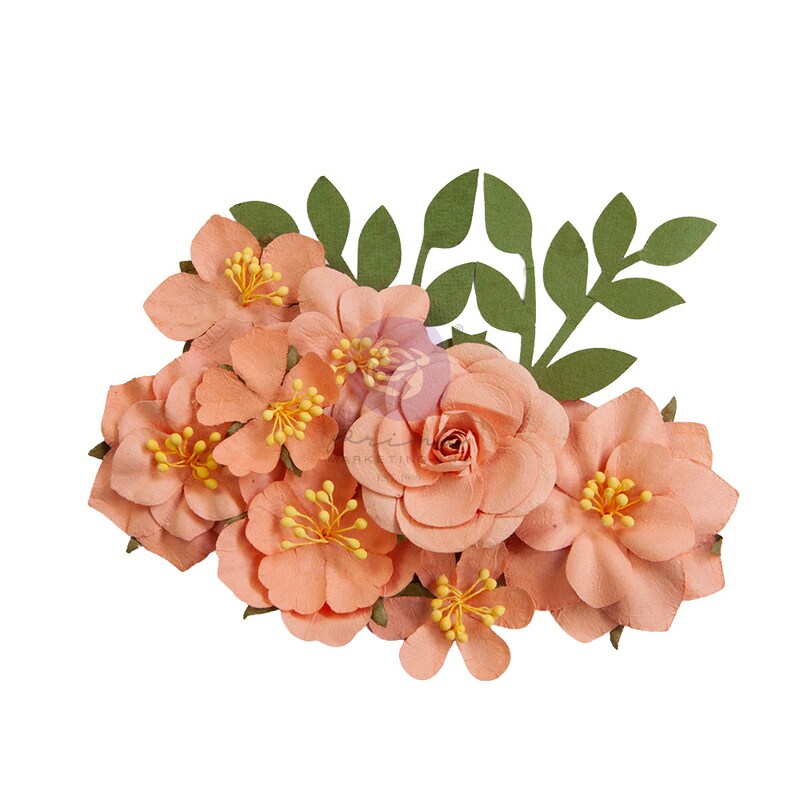 Painted Floral Orange Blossom Flowers - Prima