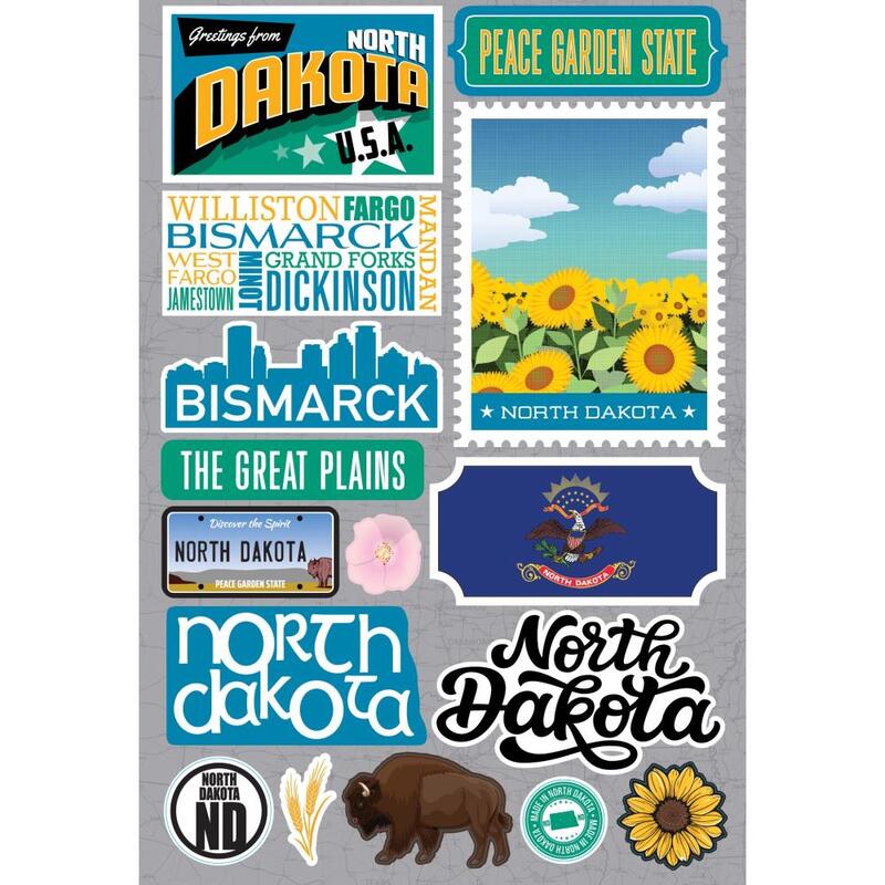 Reminisce Jet Setters 3.0 State Dimensional Stickers-Virginia