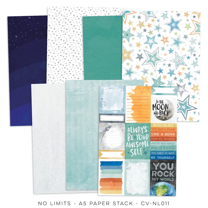 No Limits A5 Paper Stack - Cocoa Vanilla Studio