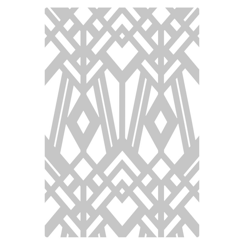 Geo Diamonds Multi-level Textured Impressions Embossing Folder - Sizzix 