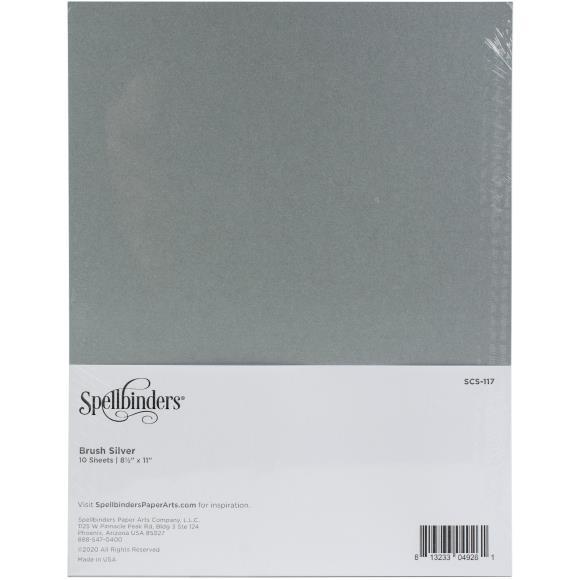 Brushed Silver Color Essentials Cardstock 8.5x11 Spellbinders Michaels