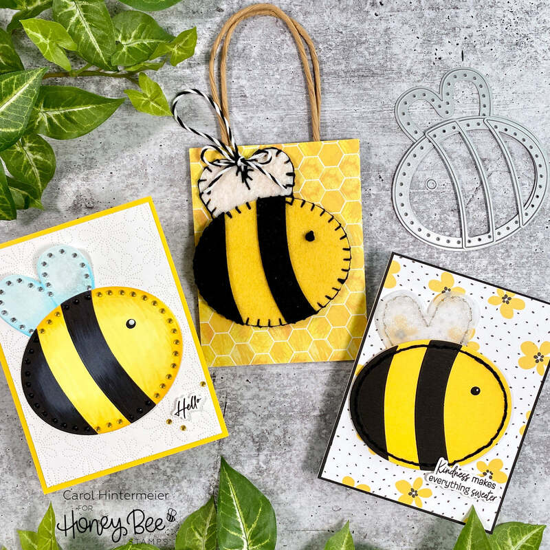 Honey Bee Stitching Die Honey Cuts Dies - Honey Bee Stamps