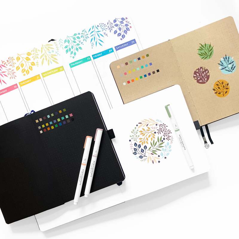 Acrylograph Pens Primary Collection 0.7mm Tip - Archer &#x26; Olive
