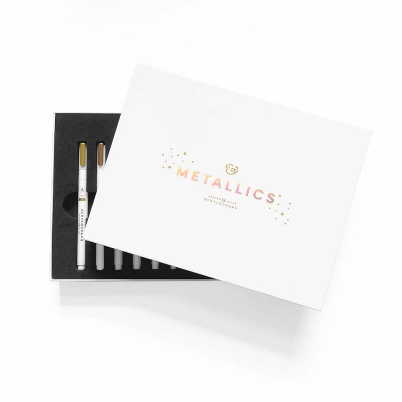 Acrylograph Pens Metallic Collection 3.0 mm Tip - Archer & Olive